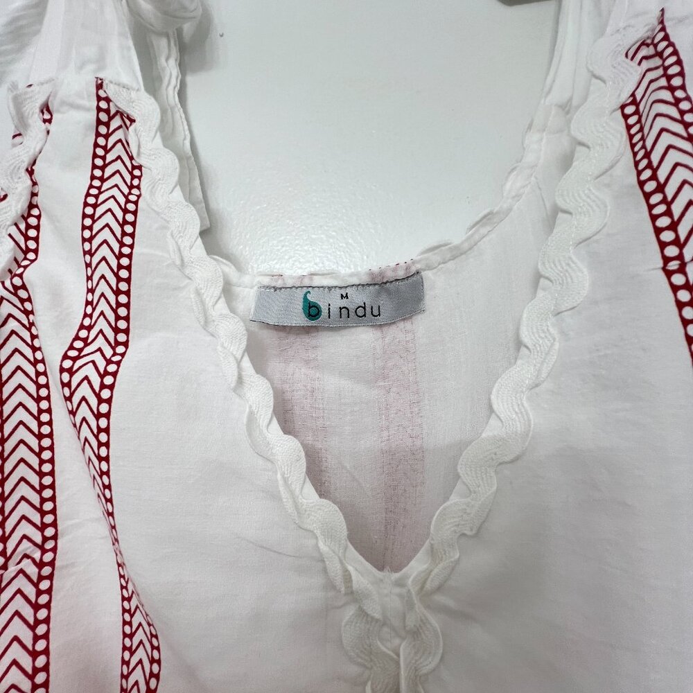 Bindu 100% cotton halter front slit women's maxi dress size M - Picture 4 of 9